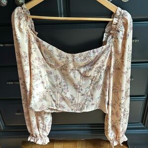 ASTR THE LABEL Cropped Corset Top Size XL NWT